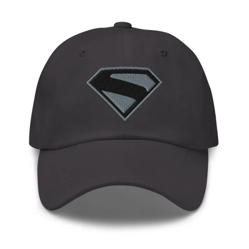 Superman 2025 Hat - Black & Gray S-Shield Embroidered sold by DC Comics