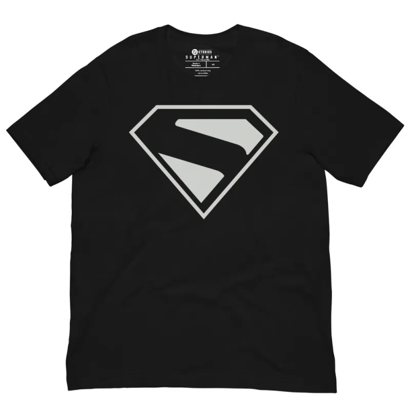 Superman 2025 T-Shirt - Black & Silver S-Shield sold by DC Comics