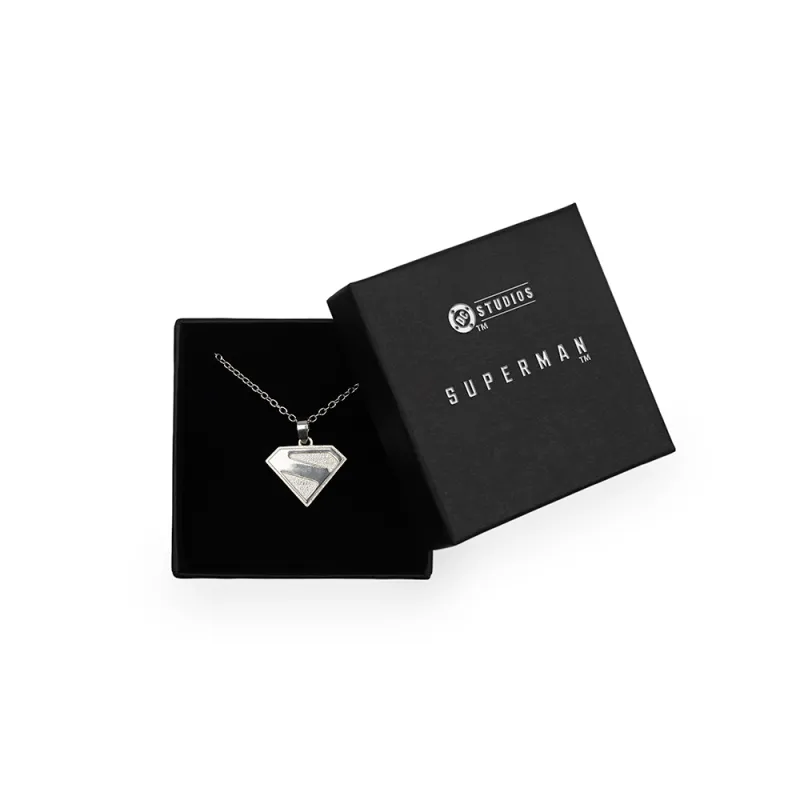 SUPERMAN (2025 Movie) S-Shield Sterling Silver Necklace made by DC Comics