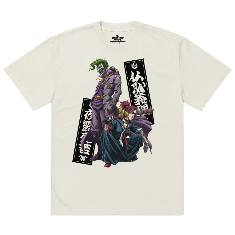 BATMAN NINJA VS. YAKUZA LEAGUE The Joker & Harley Quinn Oversized Faded T-Shirt sold by DC Comics