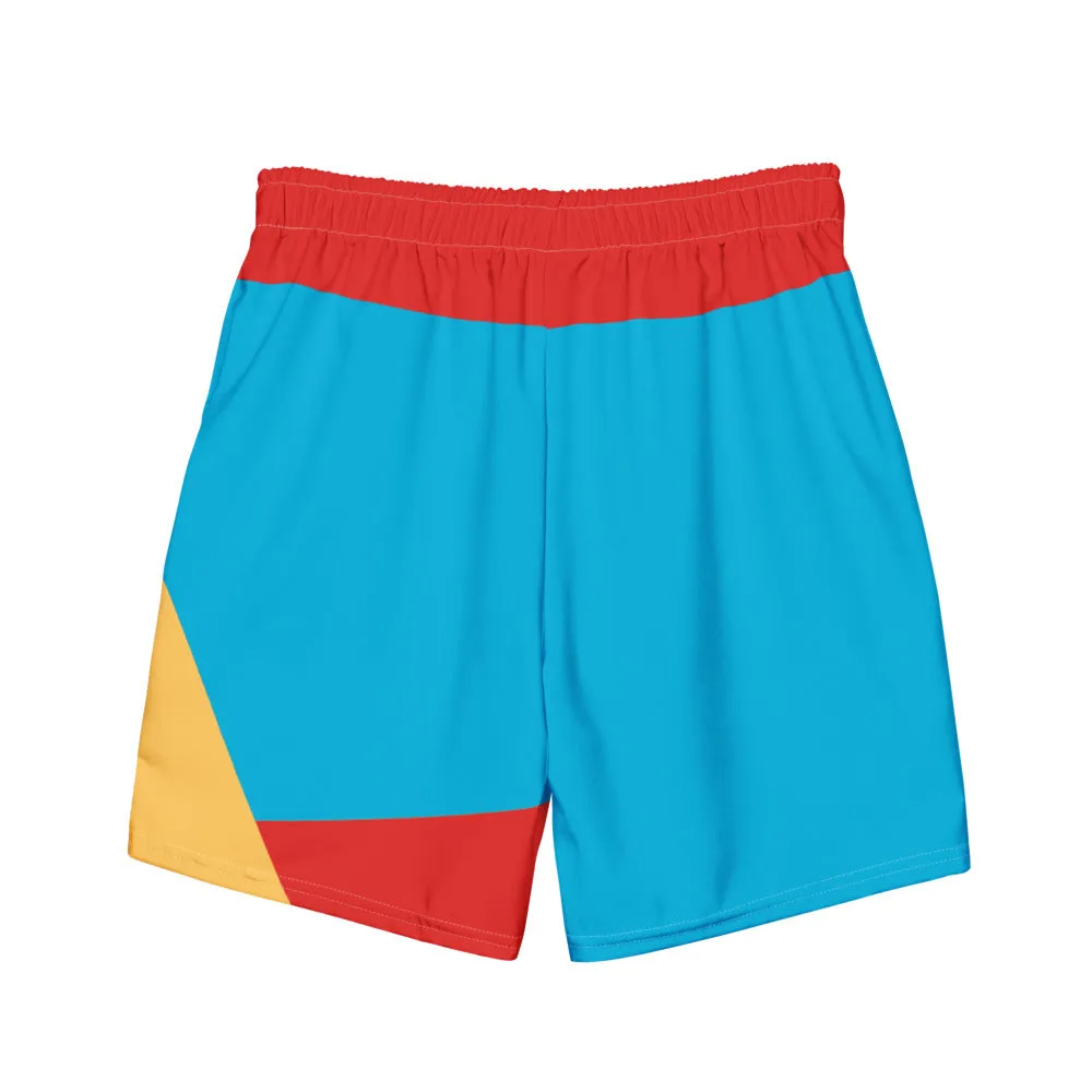 SUPERMAN (2025 Movie) S-Shield Color-Block Swim Trunks sold by DC Comics product image thumbnail 2