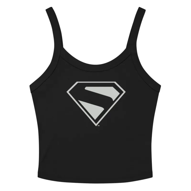 SUPERMAN (2025 Movie) Black & Silver S-Shield Women’s Micro-Rib Tank Top sold by DC Comics