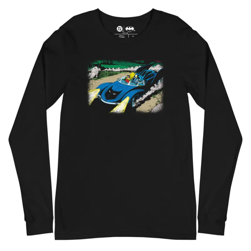 BATMAN Silver Age Batmobile Long Sleeve T-Shirt sold by DC Comics