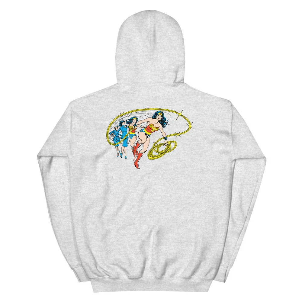 WONDER WOMAN Costume Transformation Embroidered Hoodie sold by DC Comics