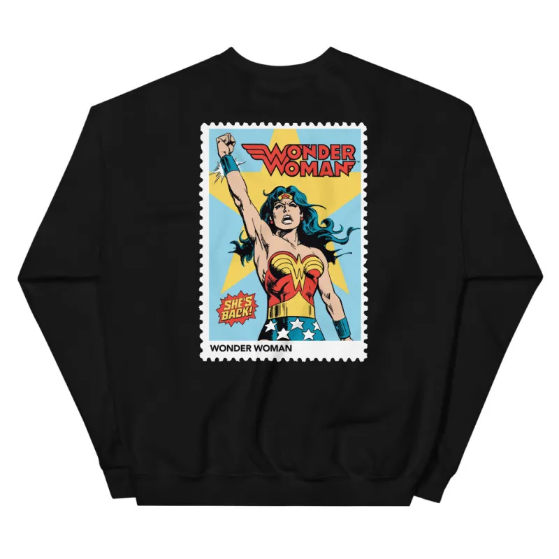 WONDER WOMAN She's Back Embroidered Sweatshirt sold by DC Comics