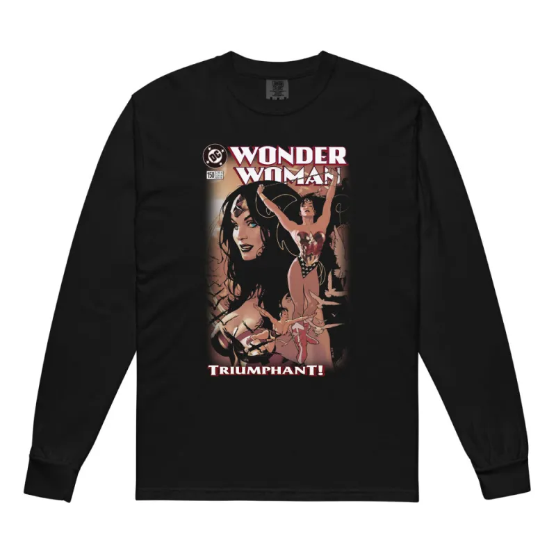 WONDER WOMAN Triumphant Comfort Colors Long Sleeve T-Shirt sold by DC Comics