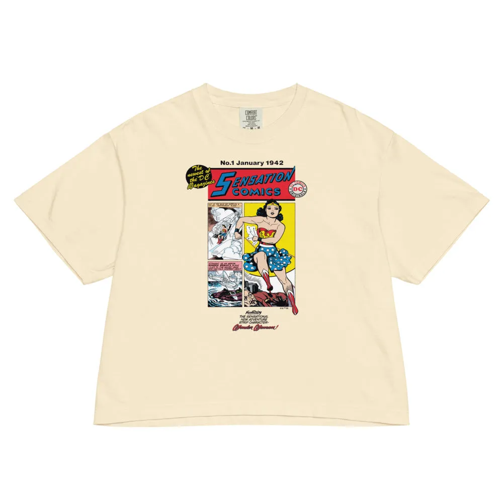 WONDER WOMAN Sensation Comics Women's Comfort Colors Boxy T-Shirt sold by DC Comics