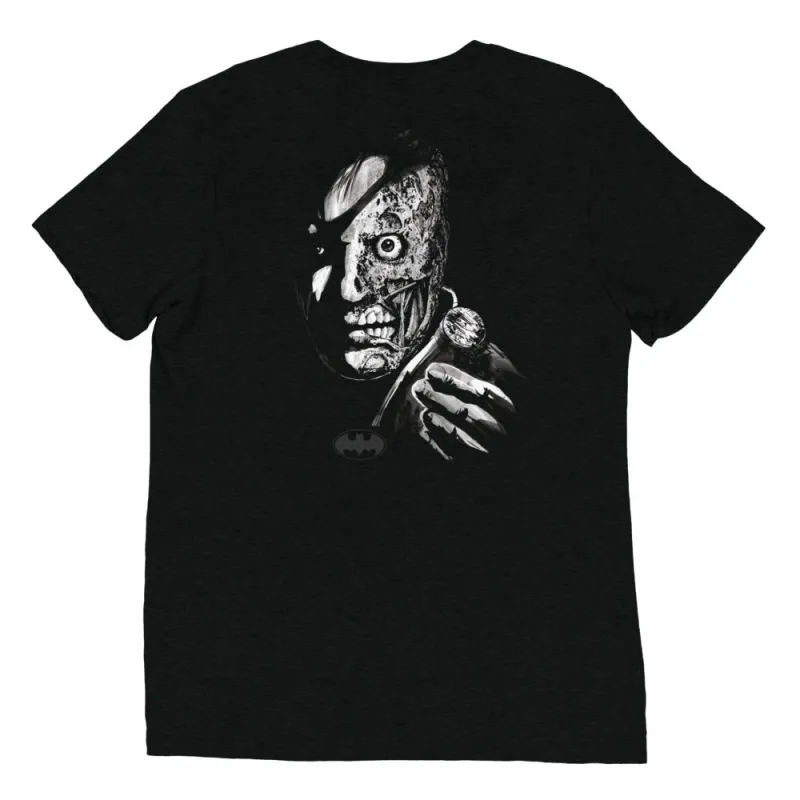 TWO-FACE Embroidered Tri-Blend T-Shirt "Duality" sold by DC Comics