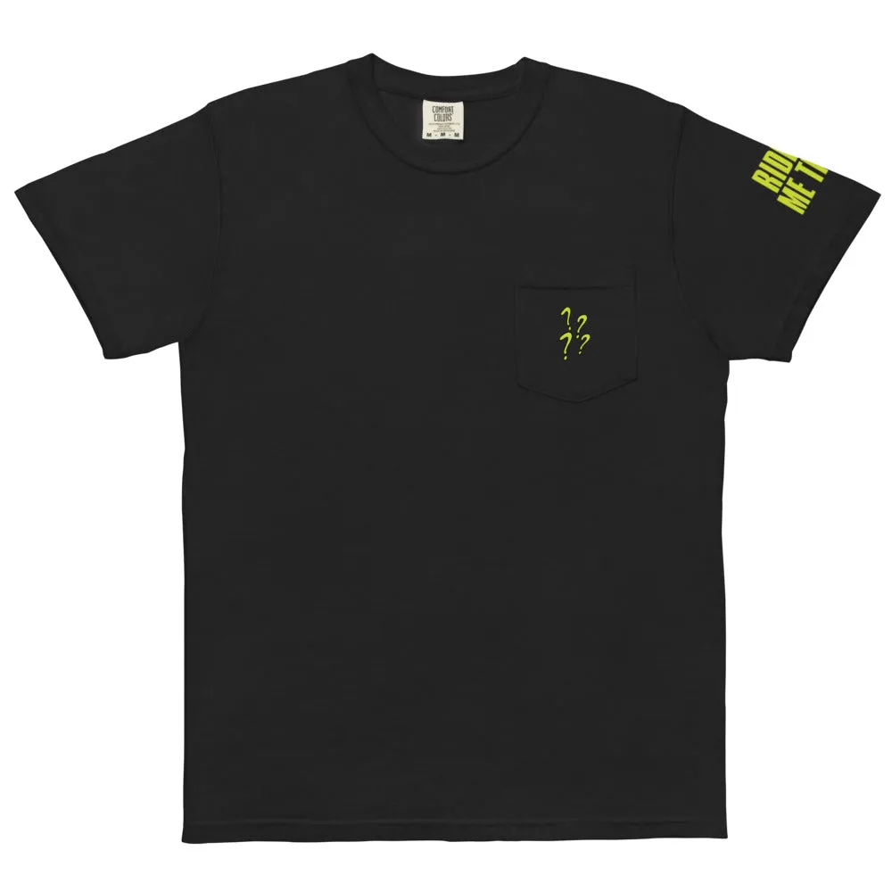 THE RIDDLER Comfort Colors Pocket T-Shirt "Riddle Me This" sold by DC Comics