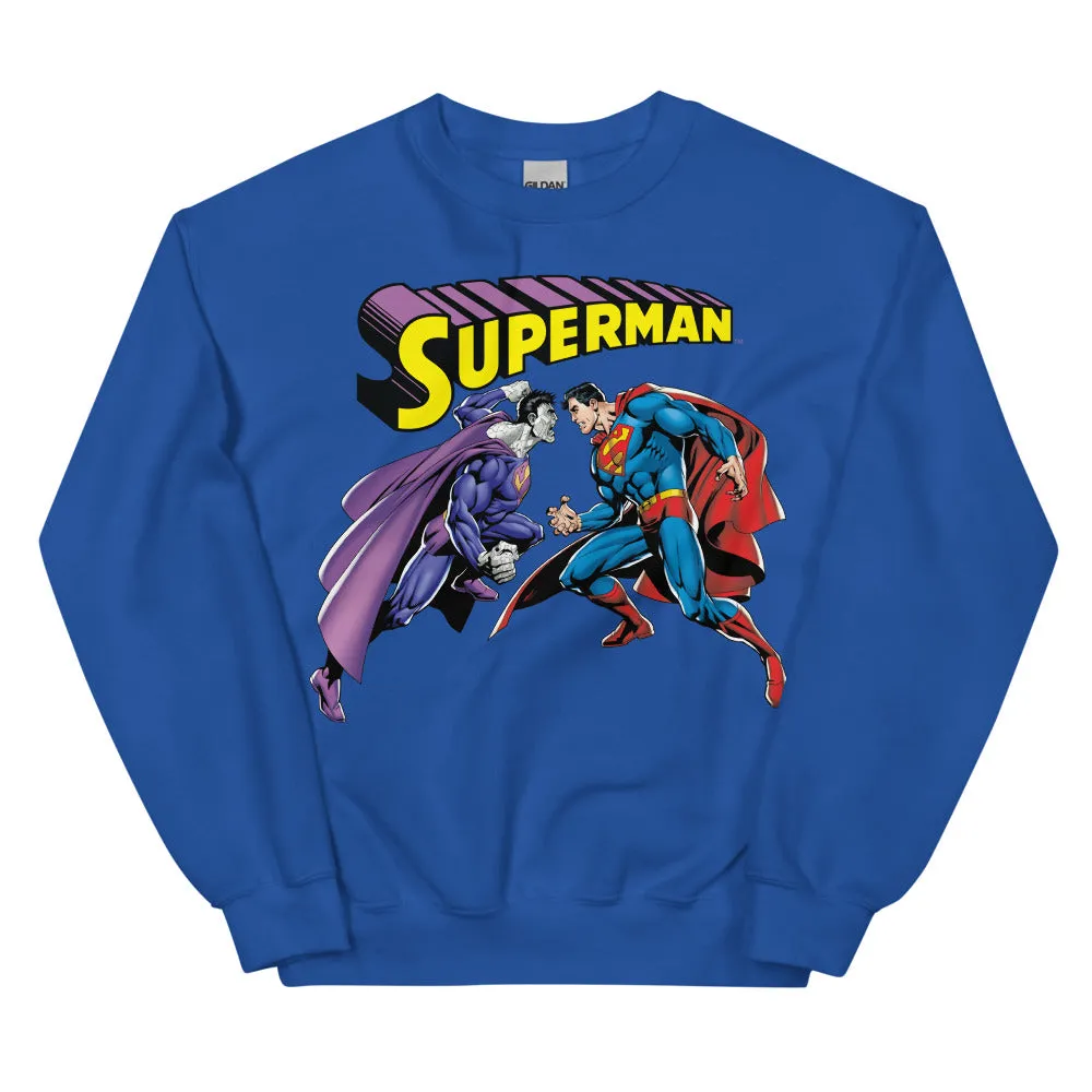 SUPERMAN vs. BIZARRO Crewneck Sweatshirt sold by DC Comics