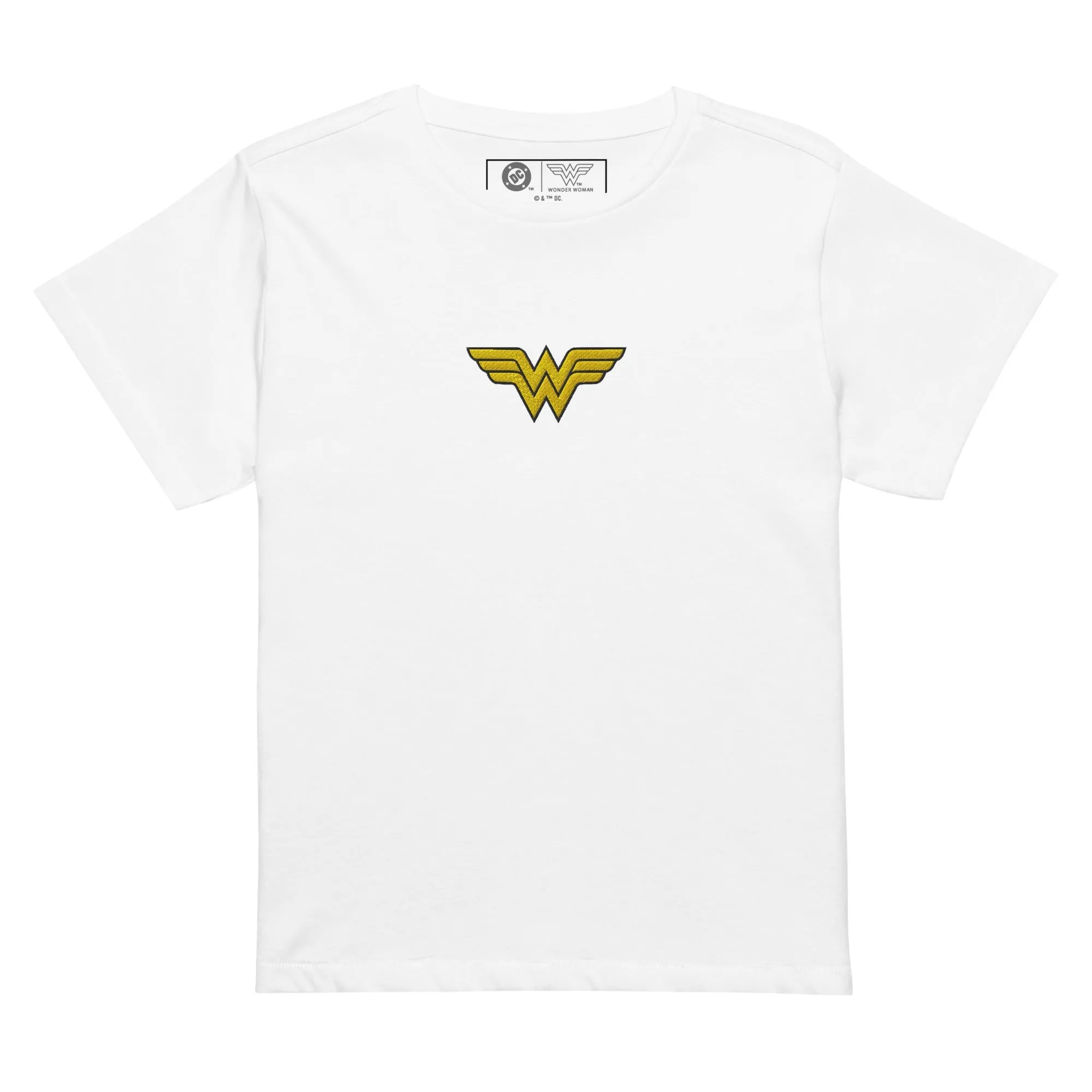 WONDER WOMAN Logo Embroidered Women's High-waisted T-Shirt sold by DC Comics product image thumbnail 2
