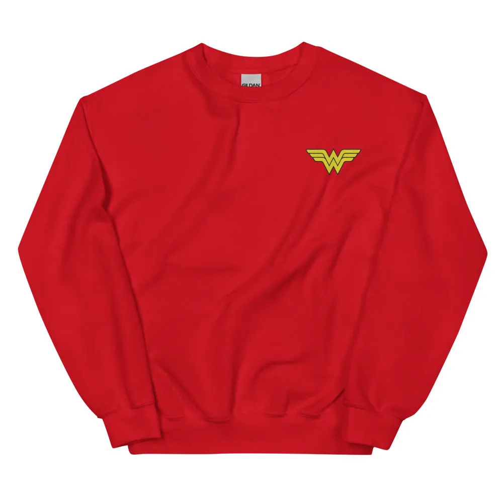 WONDER WOMAN Logo Embroidered Crewneck Sweatshirt sold by DC Comics