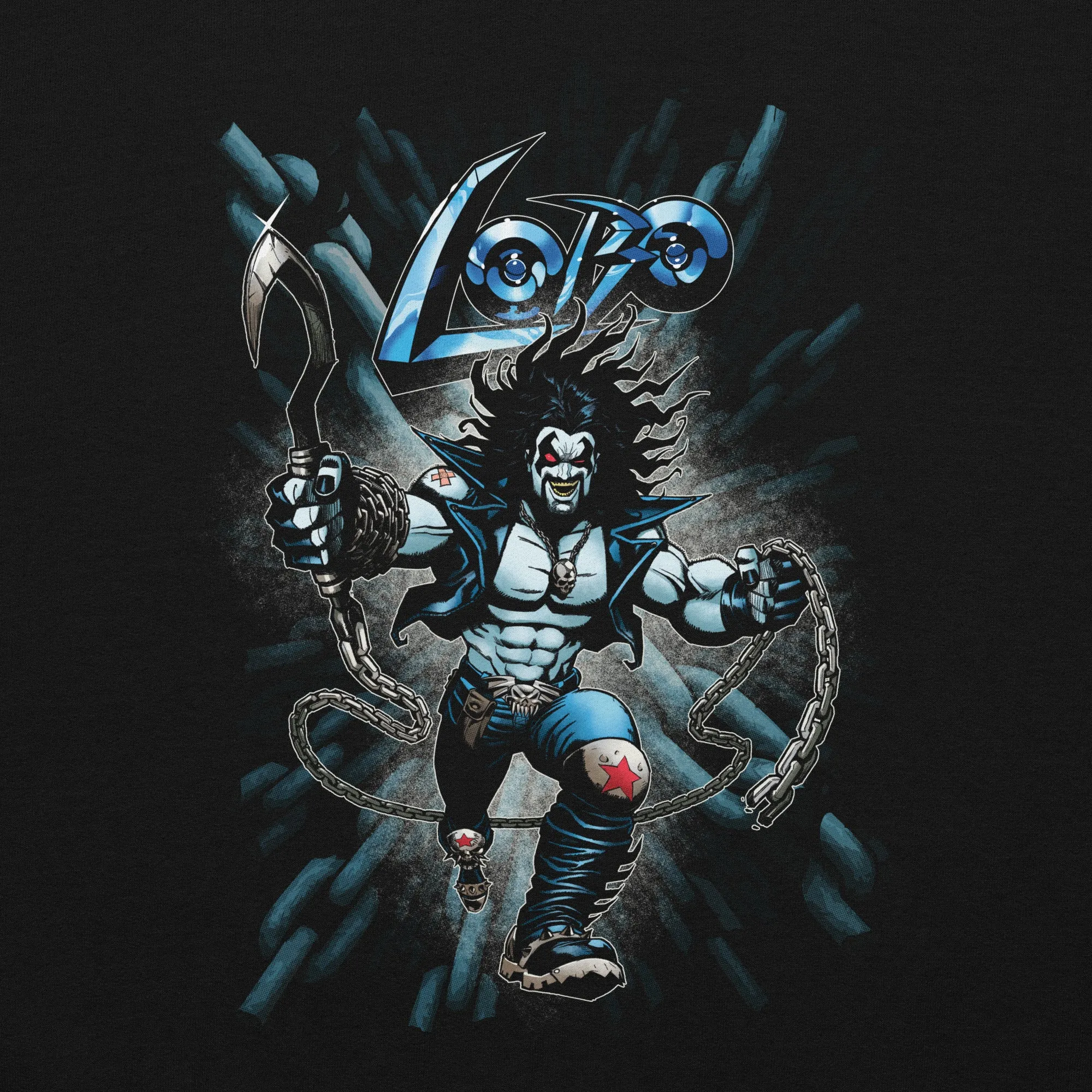 LOBO Embroidered Hoodie The Main Man Classic '90s sold by DC Comics product image thumbnail 3