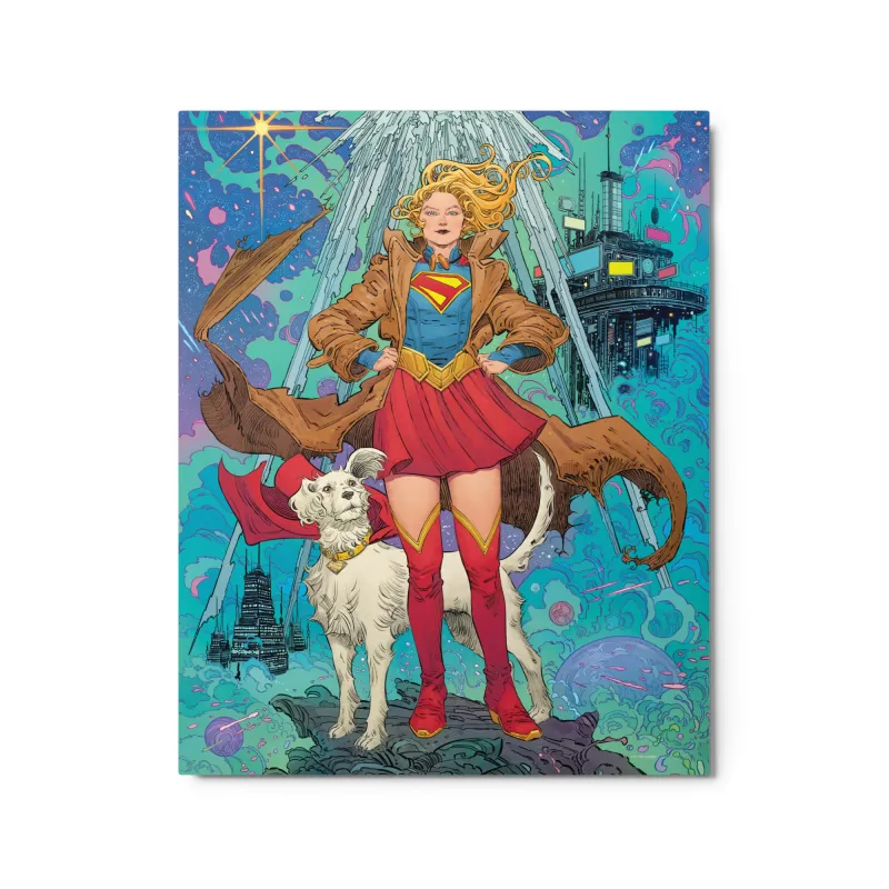 SUPERGIRL (2026 Movie) Metal Print Supergirl & Krypto made by DC Comics