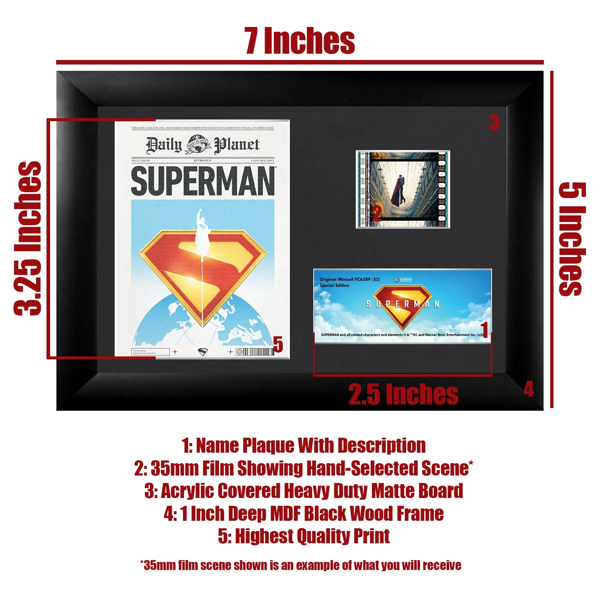 SUPERMAN (2025 Movie) Daily Planet Minicell FilmCells™ Framed Desktop Presentation sold by DC Comics product image thumbnail 4
