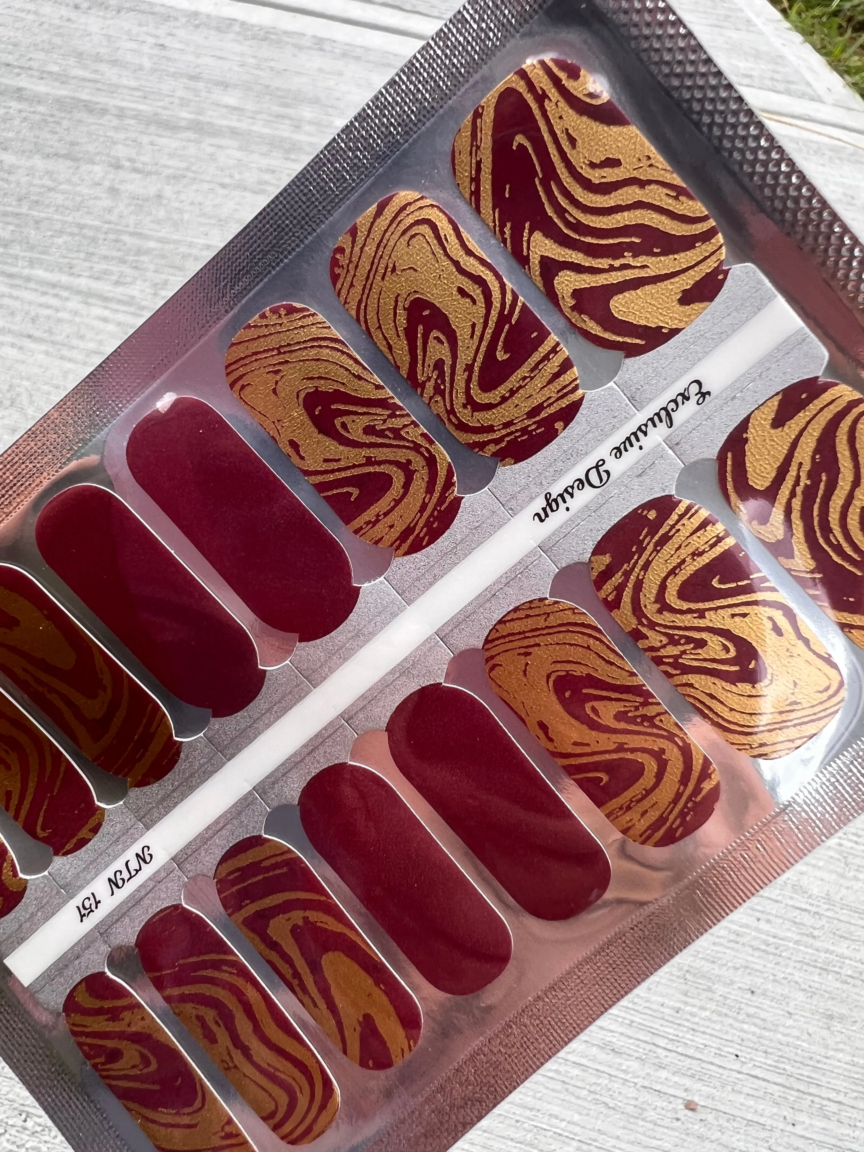 Golden Infusion - Designer Nail Polish Wraps sold by De's Nails