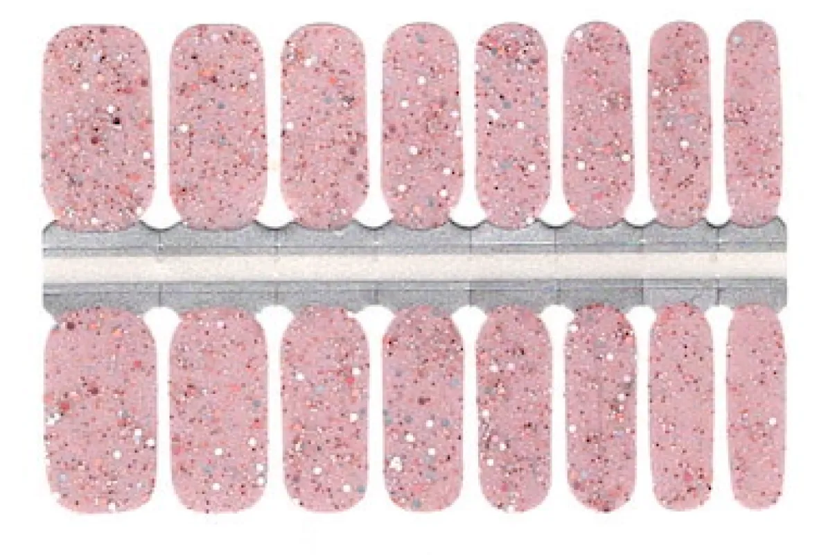 Rose Gold Glitter -  Nail Polish Wraps sold by De's Nails