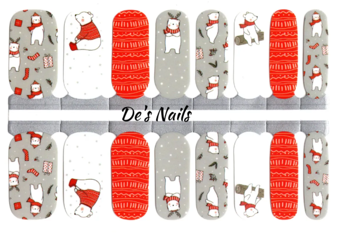 Beary Beautiful - Nail Polish Wraps sold by De's Nails