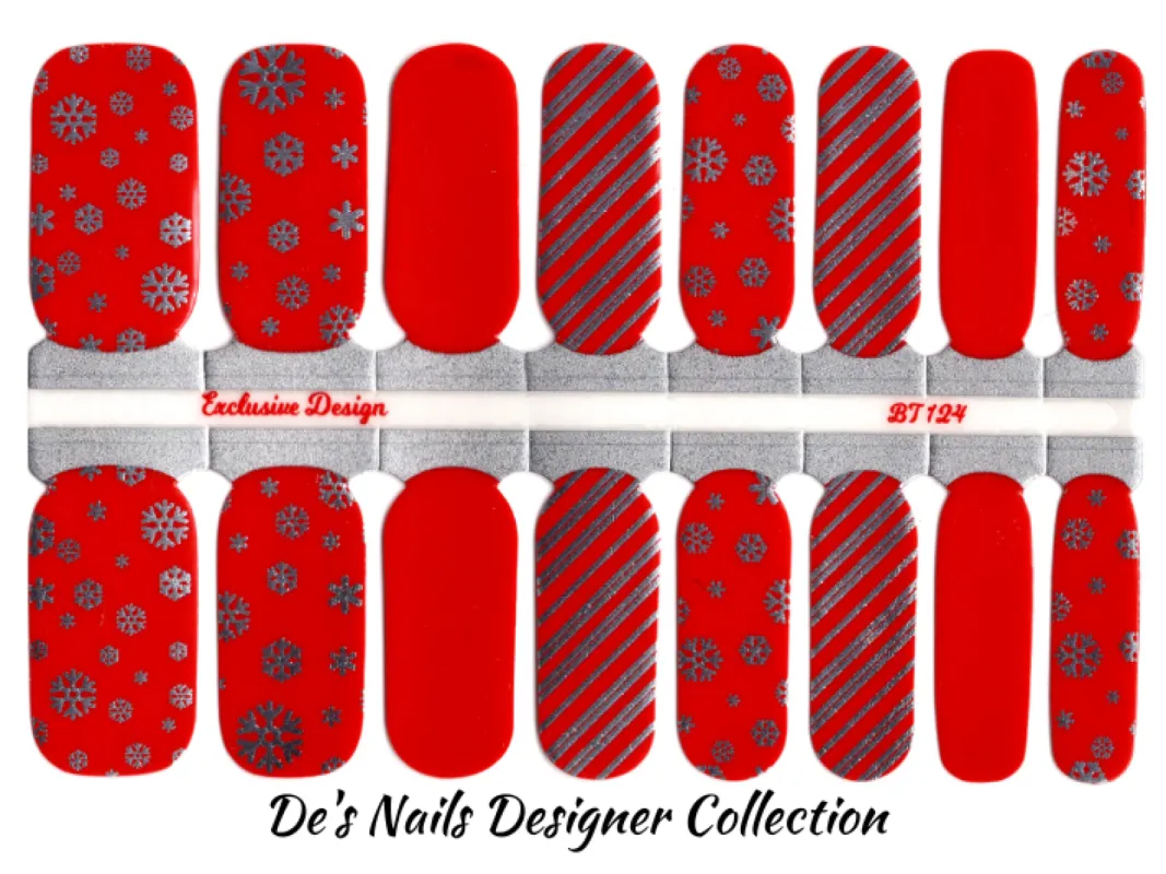 Holiday Snow -  Designer Nail Polish Wraps sold by De's Nails