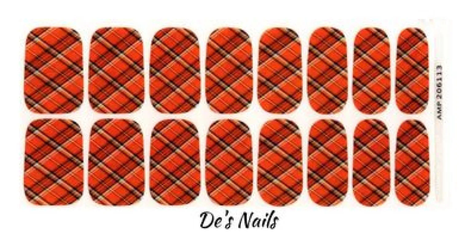 Plaid Perfection - Premium Nail Polish Wraps sold by De's Nails