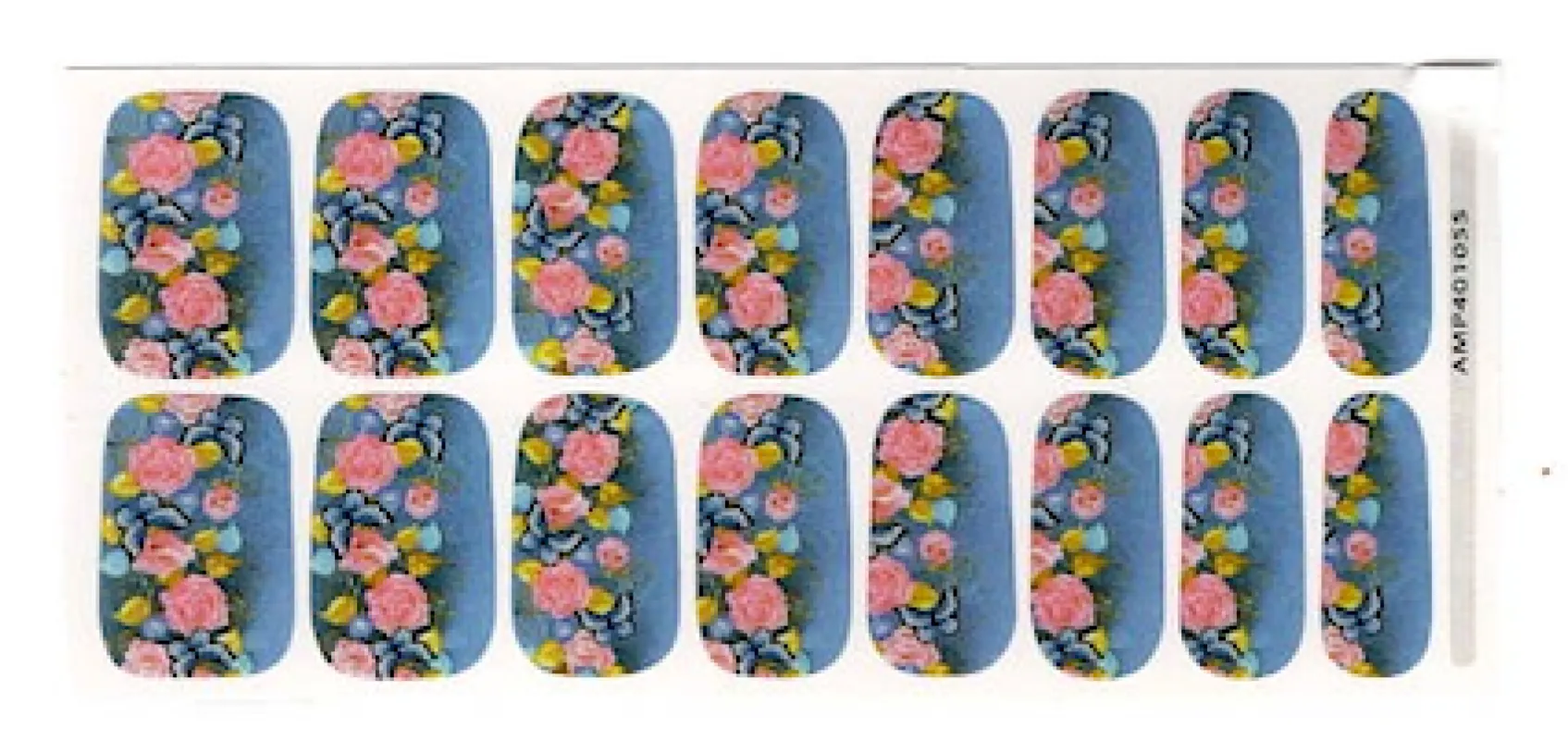 Rosey Butterfly  - Premium Nail Polish Wraps sold by De's Nails