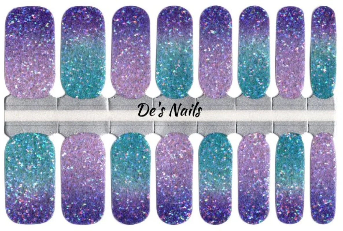 Mermaid Galaxy - Nail Polish Wraps sold by De's Nails