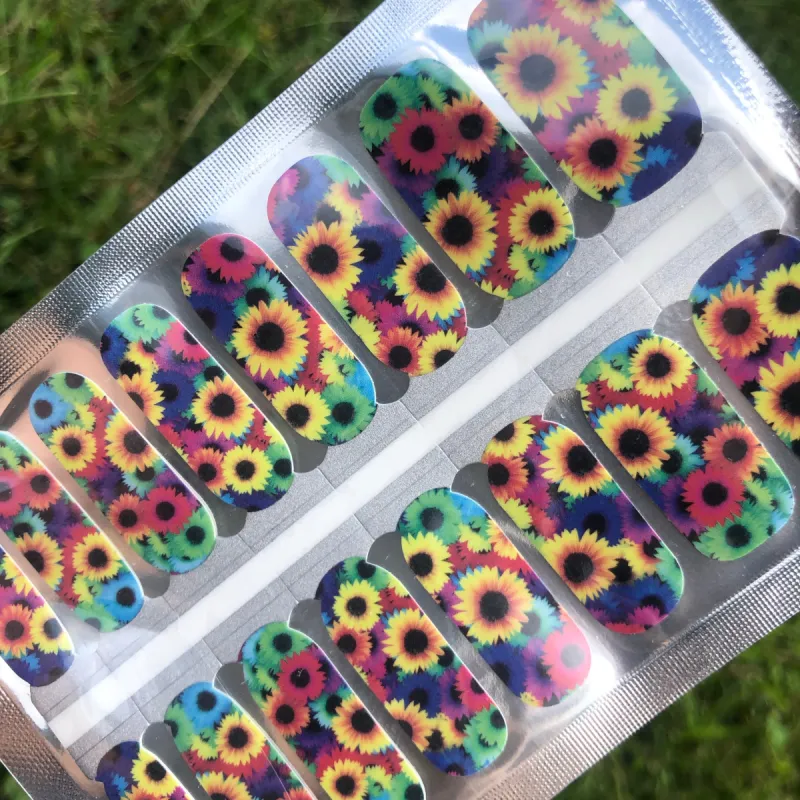 Technicolor Daisies sold by De's Nails