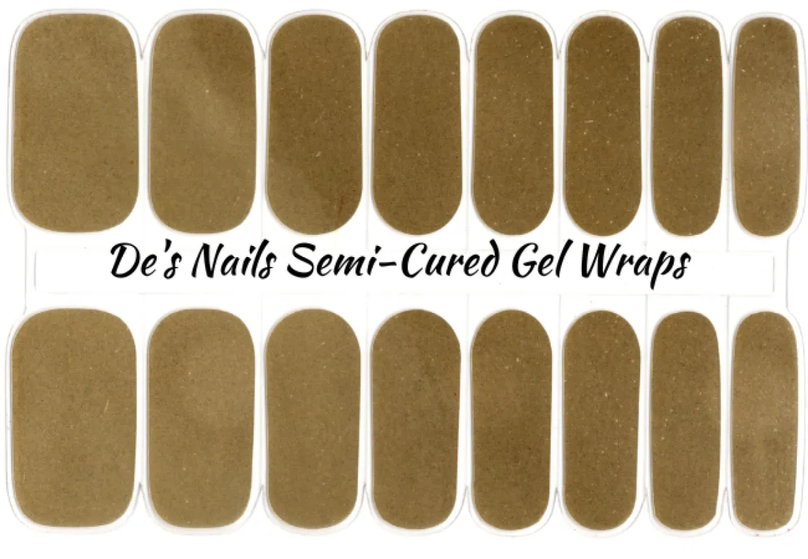 Gold Metallic Semi-Cured Gel Nail Wraps sold by De's Nails