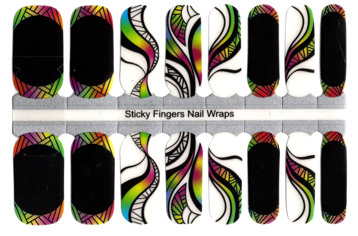 Neon Wonder - Clear Overlay Designer Nail Polish Wraps sold by De's Nails