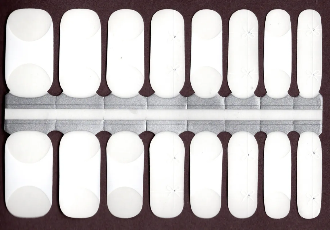 French Tip Twinkle - Clear Overlay Nail Polish Wraps sold by De's Nails