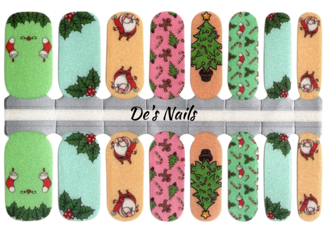 Hip Hip Hurray Holiday - Nail Polish Wraps sold by De's Nails