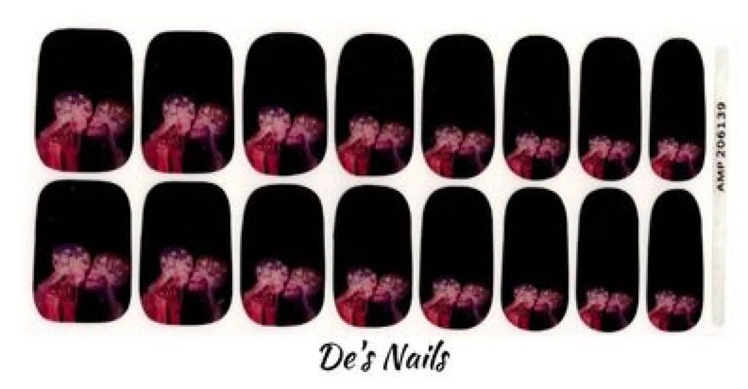 Love in X-Ray - Premium Nail Polish Wraps sold by De's Nails