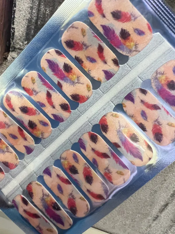 Feathers - Nail Polish Wraps sold by De's Nails