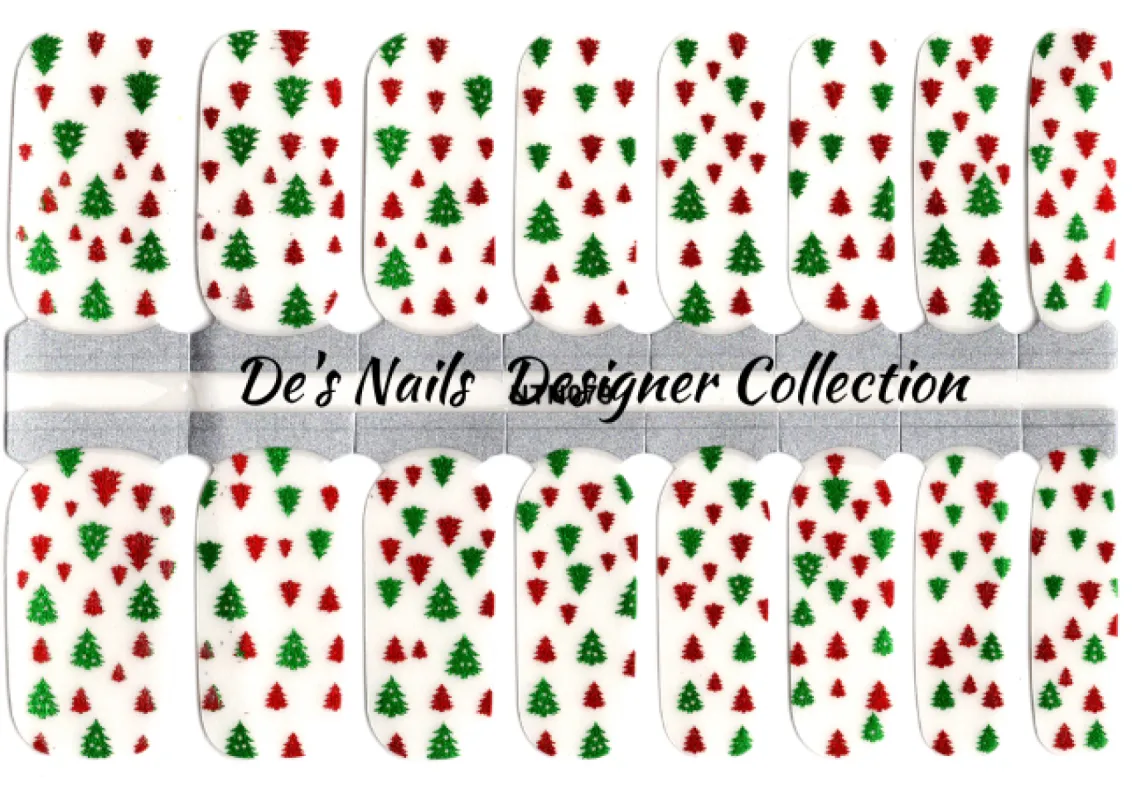 Oh Christmas Tree Clear Designer Nail Polish Wraps sold by De's Nails