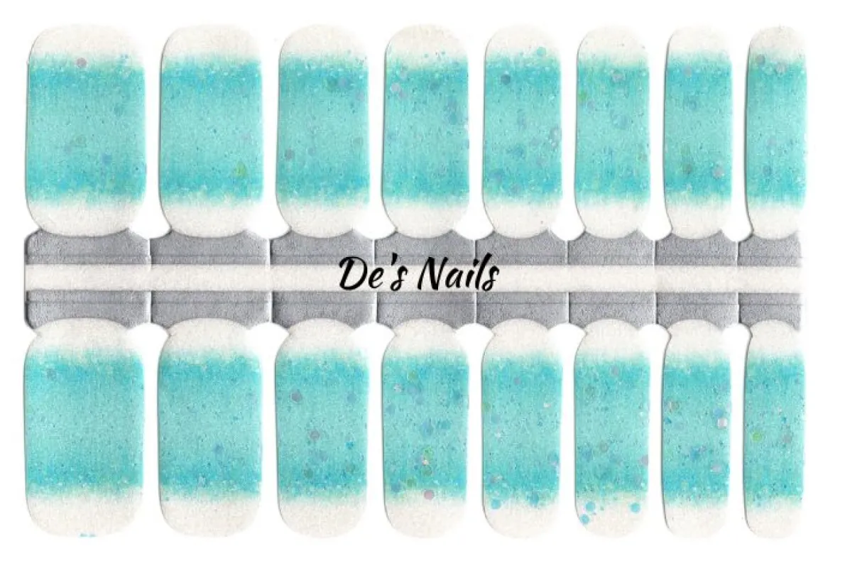 Poolside Sparkle - Nail Polish Wraps sold by De's Nails