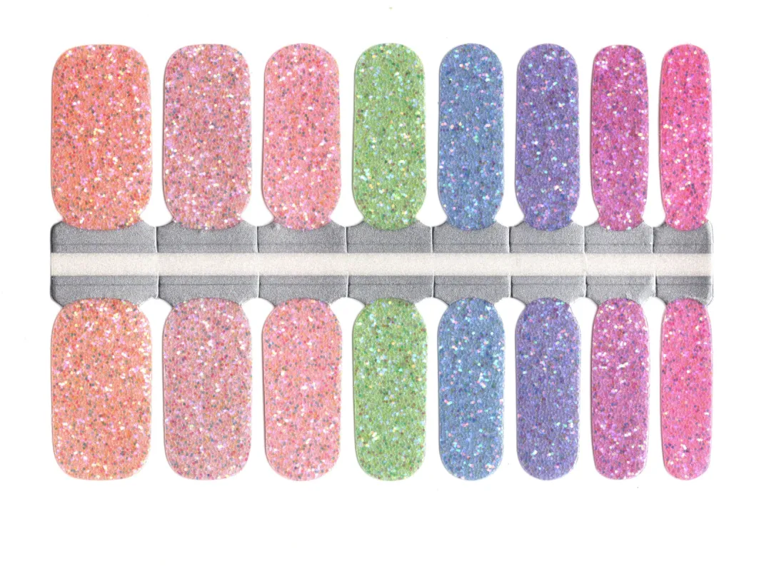 Pastel Sparkles - Nail Polish Wraps sold by De's Nails