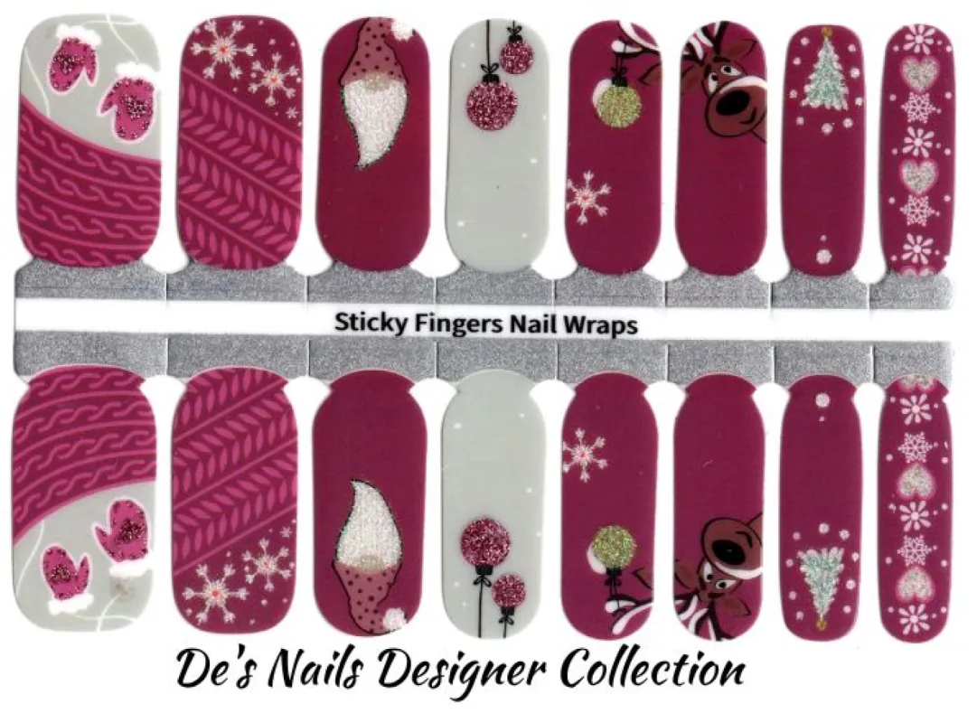 Gnomma got Run over by a Reindeer - Designer Nail Polish Wraps sold by De's Nails