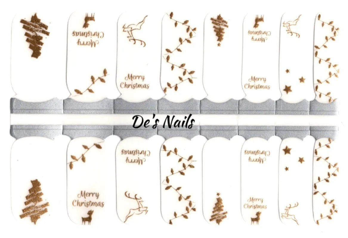 Merry Metallic Clear Overlay - Nail Polish Wraps sold by De's Nails