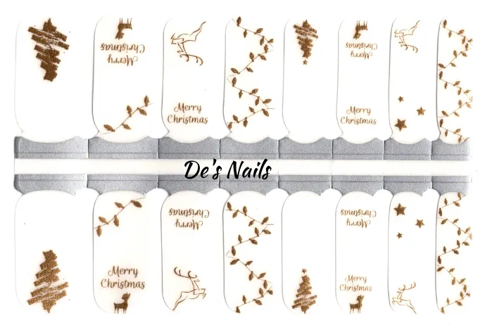 Merry Metallic Clear Overlay - Nail Polish Wraps sold by De's Nails
