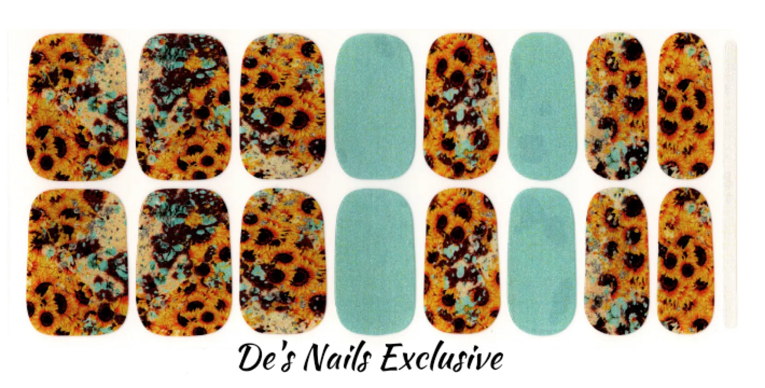 Sunflower Sass - De’s Nails Exclusive Premium Nail Polish Wraps sold by De's Nails