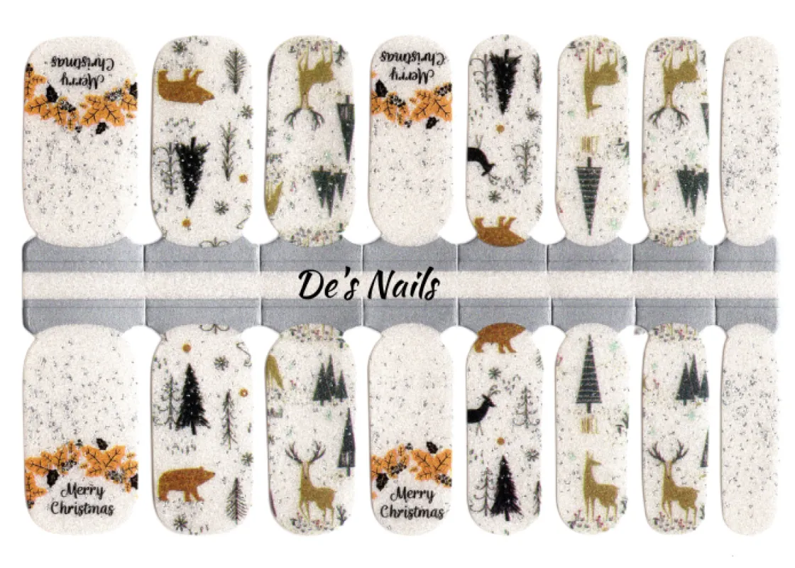 Christmas Stroll - Nail Polish Wraps sold by De's Nails