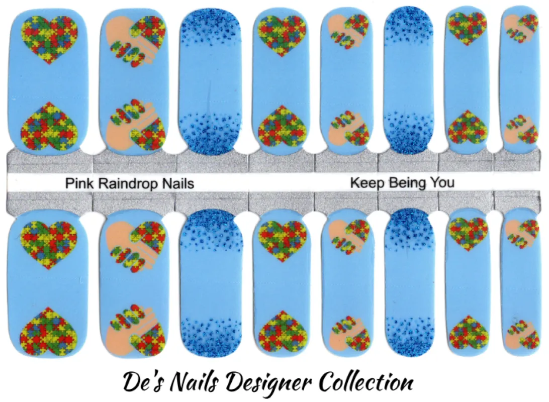 Keep Being You - Designer Nail Polish Wraps sold by De's Nails