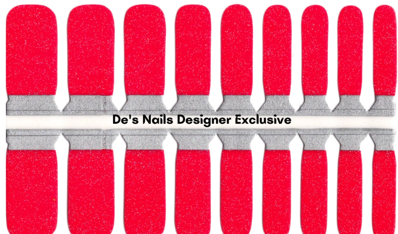 Bright Orange to Yellow Sparkle Color Changing-De’s Nails Petite Exclusive Nail Polish Wraps sold by De's Nails