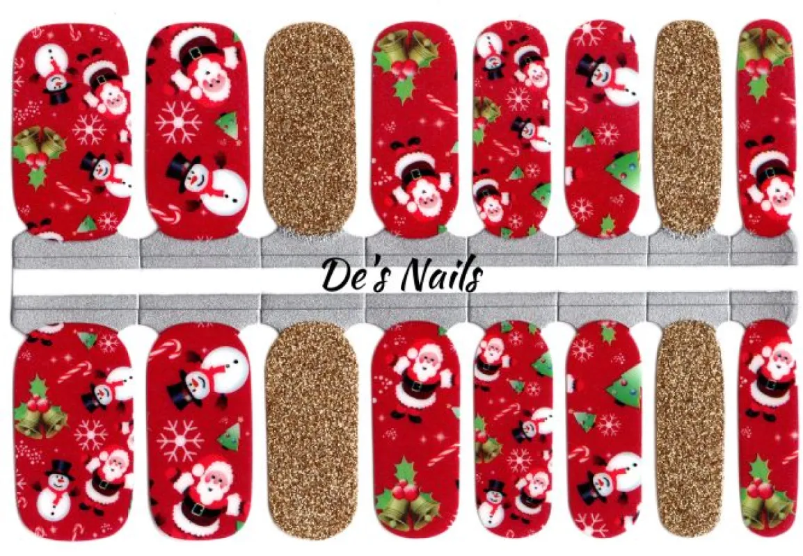 Frosty Santa - Nail Polish Wraps sold by De's Nails