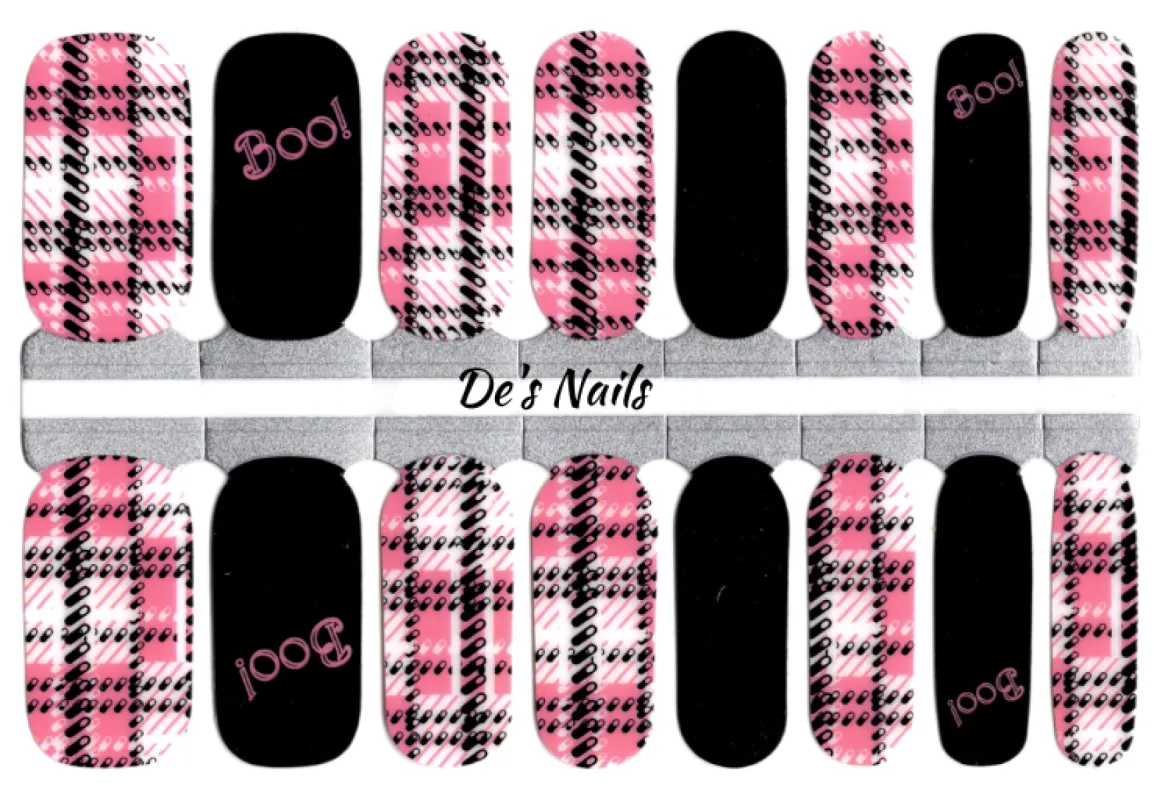 Spooky Plaid - Nail Polish Wraps sold by De's Nails