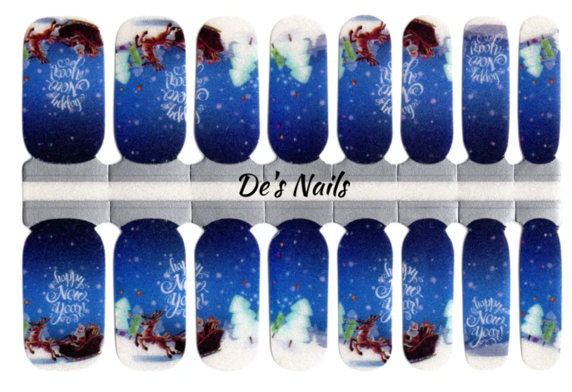 Santa's Path - Nail Polish Wraps sold by De's Nails