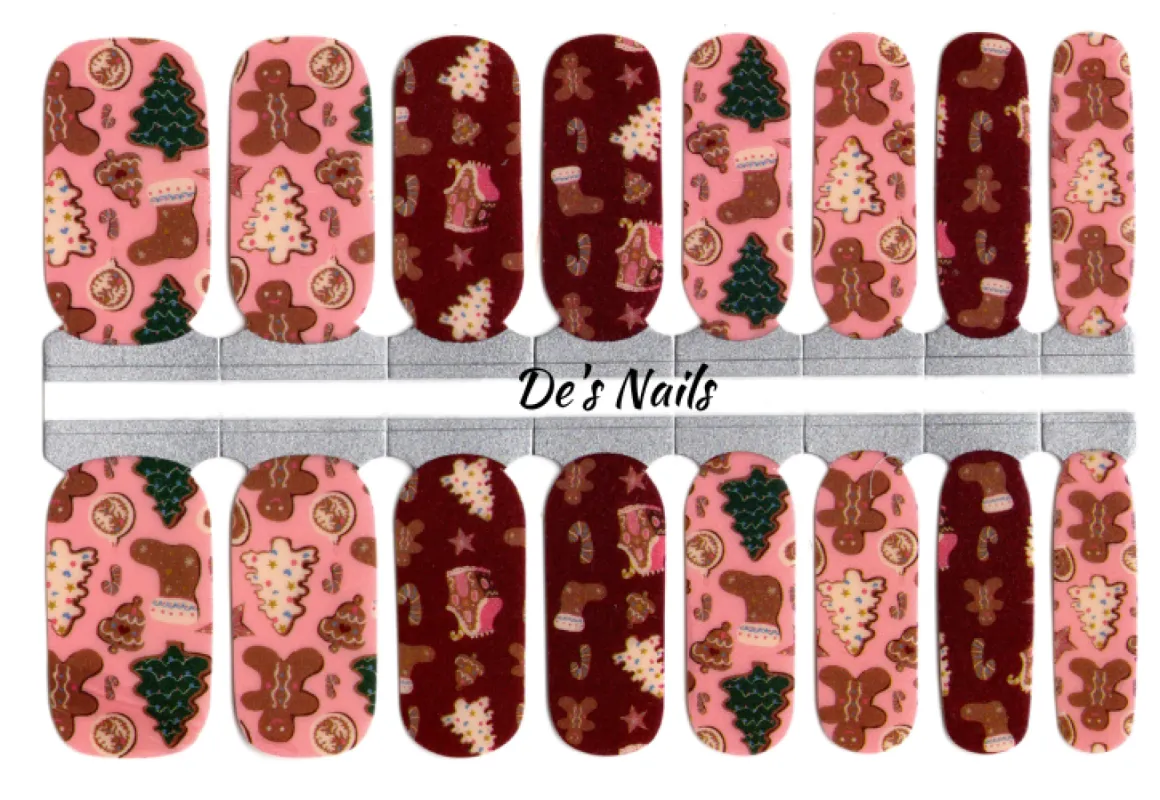 Gingerbread Time Nail Polish Wraps sold by De's Nails
