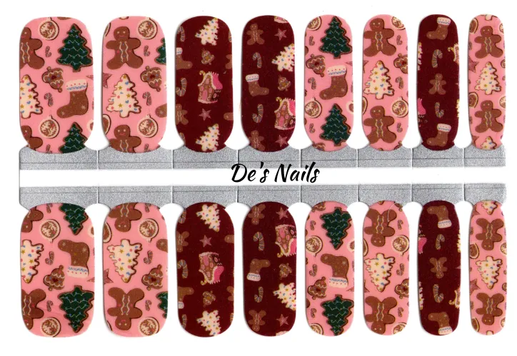 Gingerbread Time Nail Polish Wraps sold by De's Nails