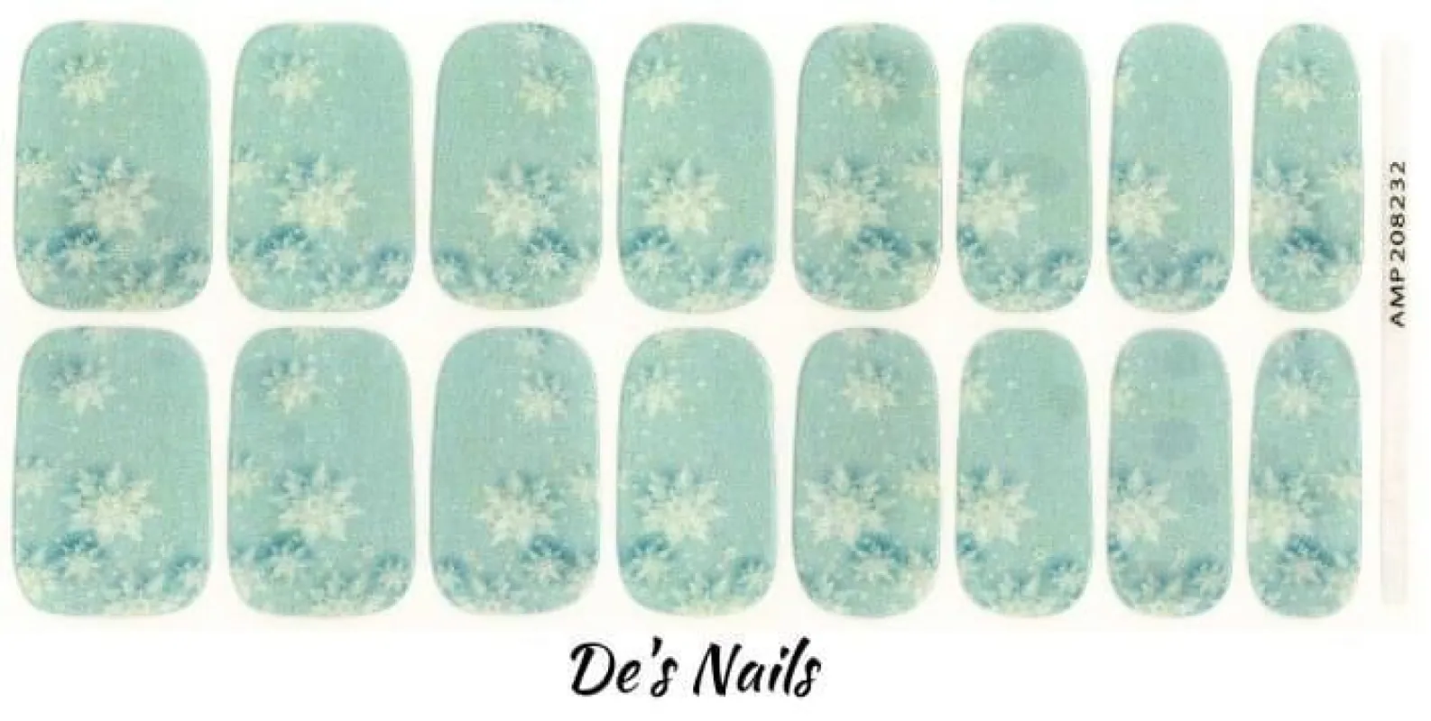 Mint Blizzard - Premium Nail Polish Wraps sold by De's Nails