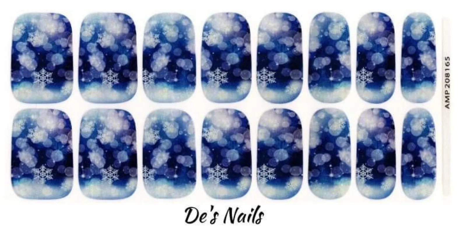 Glistening Snowfall - Premium Nail Polish Wraps sold by De's Nails